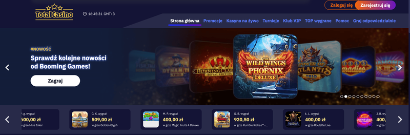 Total Casino – legalne polskie kasyno z Blikiem